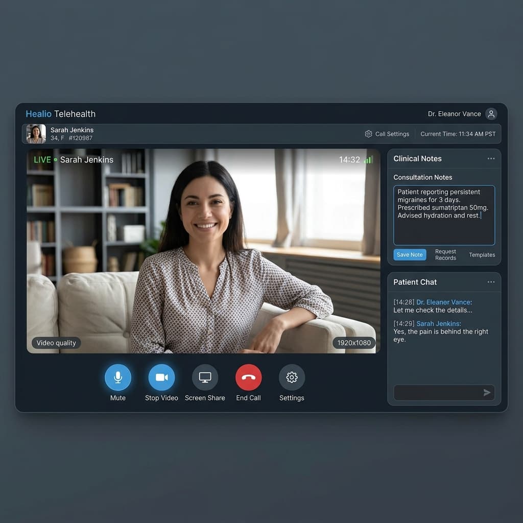 Telehealth Session Interface