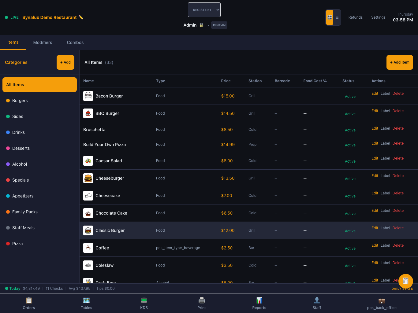 Menu Builder
